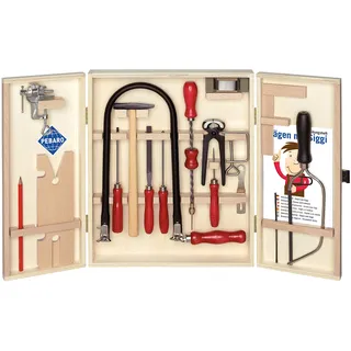 Peter Bausch GmbH & Co. KG PEBARO 401S - Öko-Laubsägeschrank mit Stahl- und Holzwerkzeugen, 24 Teile