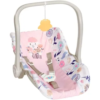 BABY BORN Puppenautositz Babyschale Blumen rosa