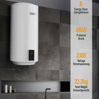Aquamarin Verlag Aquamarin® Elektro SMART Warmwasserspeicher 30/50/80/100 L Boiler 2 kW 230 V