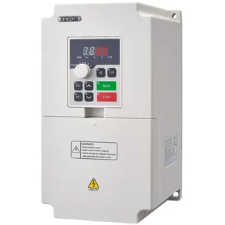 Vevor Frequenzumrichter VFD 5PS, 4kW, 8,5A, 3-Phasen-AC, 380V Eingang auf 3-Phasen-AC, 0–380V Ausgang, Frequenzumwandler, 50/60 Hz Eingang, 0–2000Hz Ausgang, VFD zur Drehzahlregelung des Spindelmotors