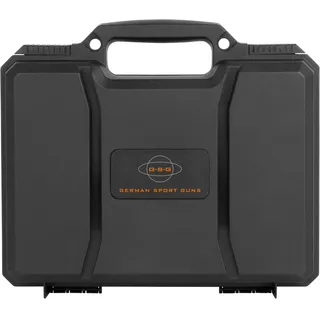 GSG Pistolenkoffer 28cm schwarz anpassbarer Würfelschaum Waffenkoffer Schutzkoffer Transportkoffer Kurzwaffen Koffer Pistolen Koffer abschließbar