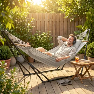 Outsunny Hängemattengestell verstellbar klappbar tragbar Hängemattenständer mit Tragetasche, Garten Strand Stahl 290 x 78 x 100 cm bis 120 kg Aosom
