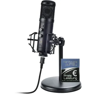 DOCKIN® MP2000 Kondensator Mikrophon für PC, Gaming, Podcast & Streaming - USB Standmikrofon für Aufnahmen - Mikrofon mit schwerem Ständer [Volle Ausstattung & Beste Klangqualität] - Microphone PC