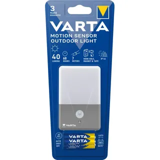 Varta Motion Sensor Outdoor Light LED Camping-Leuchte 40lm batteriebetrieben 60g Grau