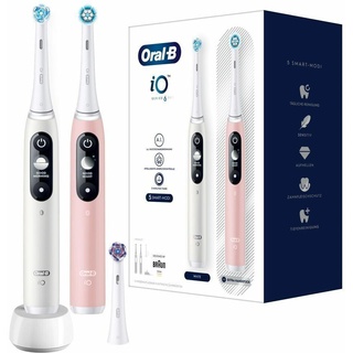 Oral B iO Series 6 white + 2.Handstück pink sand + Aufsteckbürste 3 St.