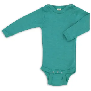 Engel Baby Body Langarm, Wolle Seide,, Eisvogel, 50/56