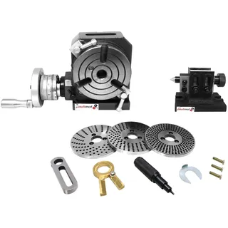 Teilapparat-Set mit Rundtisch Ø 110 mm, Reitstock und Teilscheiben