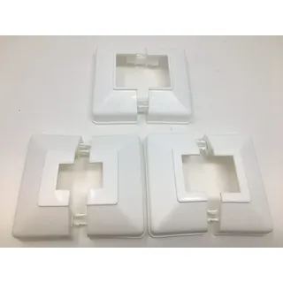 1x Abdeck Rosette eckig Rechteckrohre Quadratrohre Abdeckrosette weiss 90x90 n. Auswahl 20x20 30x30 40x40 (20x20)