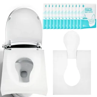 WUFANC 120Stück Toilettenauflage Einweg Toilettenauflage Toilettensitzbezug