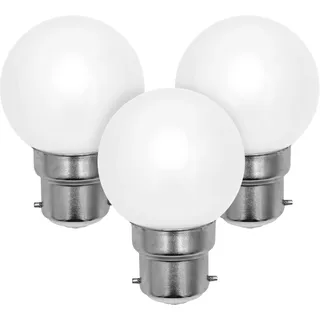 JINLONTA B22 Glühbirne G45 Golfball 3W AC230V Warmweiß 3000K 3er-Pack | nicht dimmbar, ersetzt 25W, G45 Golfball, Bajonett, für Café, Bar, Restaurant und Heimbeleuchtung