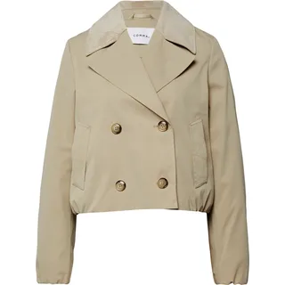 Comma, Trench-Jacke mit Kordkragen im Boxy Fit - beige 46