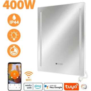 Spiegelheizung Infrarot LED Licht Thermostat Tuya Smart 400W Infrarotspiegel