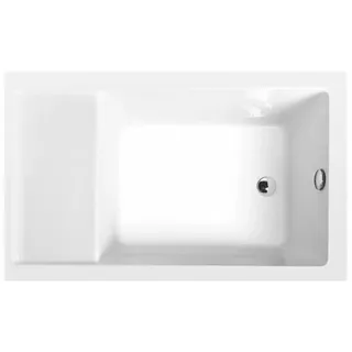 Polysan JAZZ 120x75cm Duschwanne mit Sitz, weiss