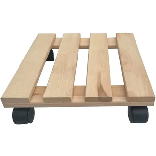 Kynast Pflanzenroller Holz MASSIV eckig 30x30 cm bis 120 KG