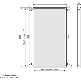 Vaillant auroTHERM VFK 125/4 vertikaler Kollektor