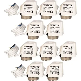 Watts Stellantrieb Fußbodenheizung 230 V NC 22CX 10 Stück