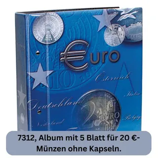 Schwäbische Albumfabrik 20-Euromünzen-Sammelalbum Topset, inkl. 2 Einssteckblättern für 20-Euro-Münzen