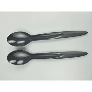 TUPPERWARE Thermo-Duo Servierlöffel Grau (2) Servieren Löffel Iso-Duo