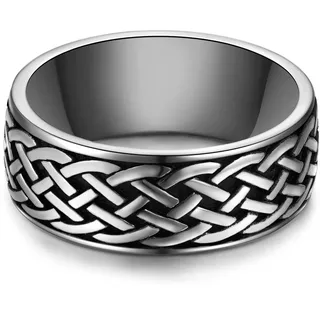 True Rebels Ring aus Edelstahl, in silber/schwarz | Gr.: 58
