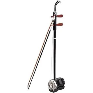 ENDYAK Vollholz Erhu Instrument, 2-saitige Violingeige mit Koffer, Dunkelbraun