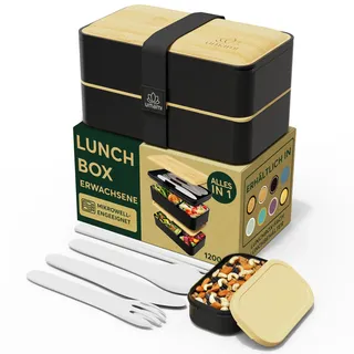 Umami Original Bento Box Brotdosenset 1,183 l Bambus, Schwarz 1 Stück(e)