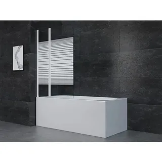 Aurlane Badewannenaufsatz White Lines 100 x 140 cm Matt Weiß