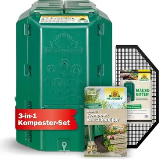 NEUDORFF Thermokomposter DuoTherm 530 Liter + Mäusegitter + Radivit 1 kg