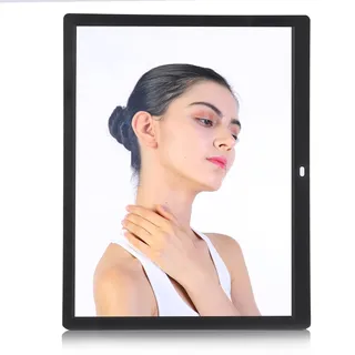 Tbest Digital Photo Frame 15 Zoll HD 1024x768 Auflösungs -LED -Display Unterstützt MP3 MP4 JPEG -Wiedergabe mit Fernbedienung für Wohnzimmer Bürodekor Schwarz (EU-Stecker)