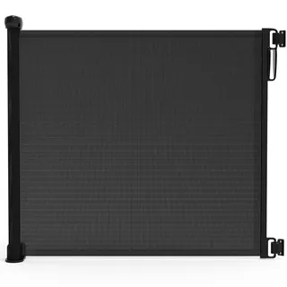 VOUNOT Türschutzgitter Roll 0-180cm, Treppenschutzgitter Ausziehbar Treppenschutzrollo Einziehbares Tür für Babys, Hunde, Katzen, Schwarz