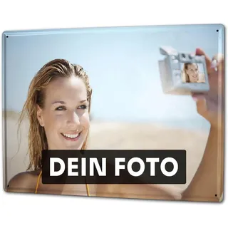 schilderkreis24 - Blechschild selbst bedrucken/personalisierbar 20x30cm – Individuell bedruckbar mit Ihrem Foto und Text – Geschenkidee und Wanddekoration