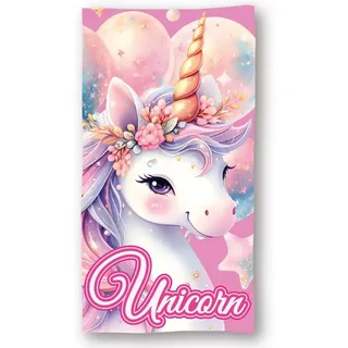 Unicorn Information System Strandtuch Frottee Badetuch Mit Premium Druck, 70x140 Cm - Unicorn