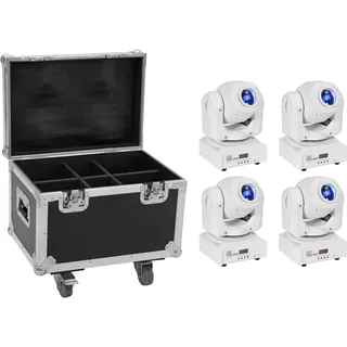 Eurolite Set 4x LED TMH-S60 Moving-Head-Spot ws + Case