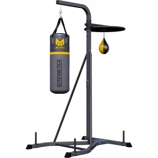 GYRONETICS GYRONETICS® Boxstation Freistehender - inkl. 21 kg Boxsack und Punchingball, bis 100 kg Belastbar - Boxstand, Boxsackständer, Boxsackhalterung, B... - Grau