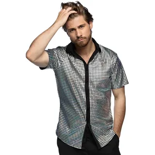 Boland Hemd Disco Diamond Silber L