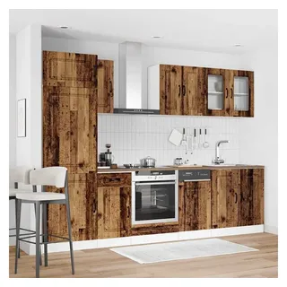 vidaXL Küchenschrank-Set Kalmar 8-tlg. Altholz-Optik