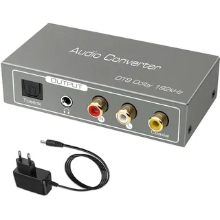 HDMI ARC Audio Extractor, Digital-to-analog audio converter. HDMI ARC/Toslink/Coaxial to coaxial and analog aux RCA 3.5mm converter for amplifier, soundbar, home theater system, etc