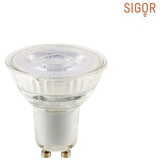 SIGOR LED Reflektorlampe LUXAR GLAS, 230V, Ø 5cm / L 5.4cm, GU10, 3.1W 2700K 250lm 36°, nicht dimmbar SIG-5756001