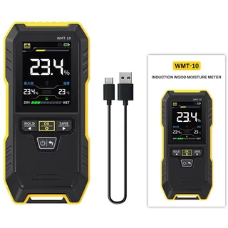 DEWIN WMT-10 Holzfeuchtemessgerät, Holzbeton-Gebäudefeuchtemessgerät unterstützt das Speichern und Aufzeichnen von Daten