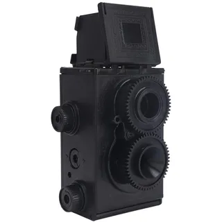 35 mm Filmkamera, Retro Doppelreflexfilmkamera mit Zwei Objektiven, Manueller Drehknopf Filmdurchlauf, Klassische DIY TLR Kamera, Kompatibel mit 35 mm 135 Filmnegativ