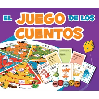 EL Juego de los cuentos: Jugamos en español. Gamebox mit 132 Karten, Spielplan + Download