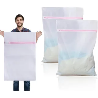 dmjia 2er Set Wäschenetz XXL 60x90cm, Wäschebeutel für Waschmaschine
