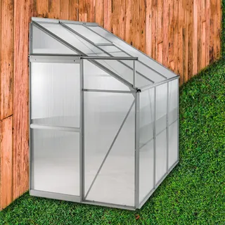 DEMA Alu Anlehn-Gewächshaus Antwerpen Frühbeet Treibhaus Gartenhaus