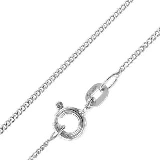 trendor 51900 Panzerkette Weißgold 585 Gold 14 Karat Breite 1,1 mm, 40 cm