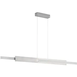 Musterring LED-Pendelleuchte RIVERA, 190 x 150 cm - Nickelfarben - Weiß - Metall - breiten- und höhenverstellbar