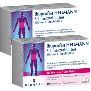 Heumann Ibuprofen 400 mg Doppelpack 2X50 St