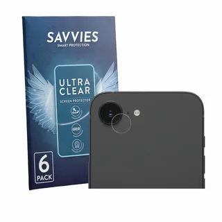 Savvies Schutzfolie für Apple iPhone 17e | (NUR Kameraschutz) 6 Stück Transparenter Displayschutz Made in Germany Ultra-Klar Displayschutz-Folie