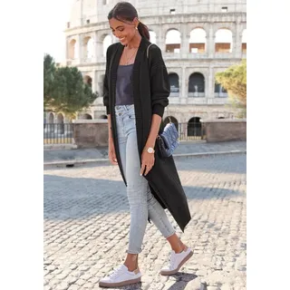 LASCANA Longstrickjacke Damen schwarz Gr.32/34