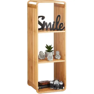 Relaxdays Beistellregal braun 33,0 x 33,0 x 96,0 cm, 1 St.