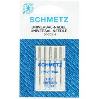 Gütermann Schmetz 130-705-05-090 Nadel, Metal, Silber, 90-14 Größe, 5 Count