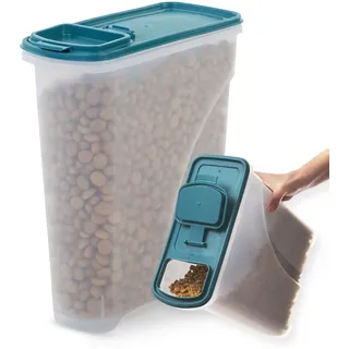 Iris Ohyama Luftdichte Hundefutterbox, 7 l/3,5 kg, blau, Deckel mit Luftdichtem Verschluss, Kunststoff, für Hunde, Katzen, Leckerlis, Futterbehälter, Bpa-frei, Ats-s